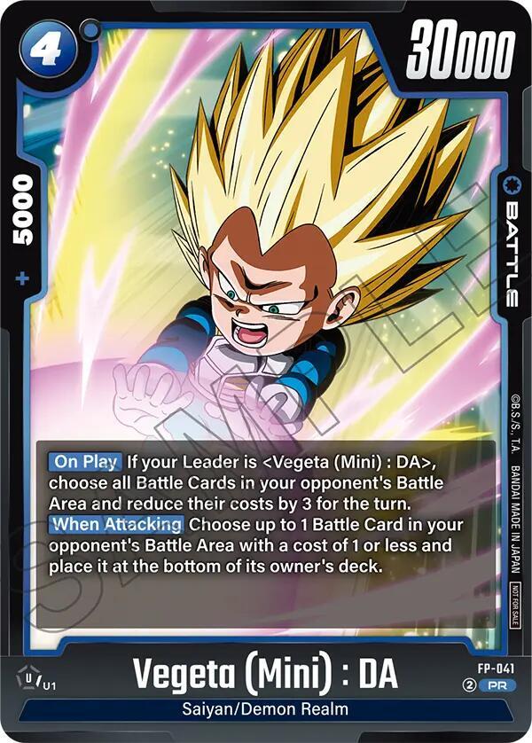 Vegeta Mini FP-041 Rivals Clash Release Event Cards Fusion World card