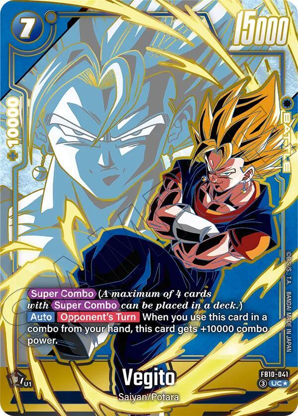 Vegito Alternate Art FB10-041 Cross Force Fusion World card