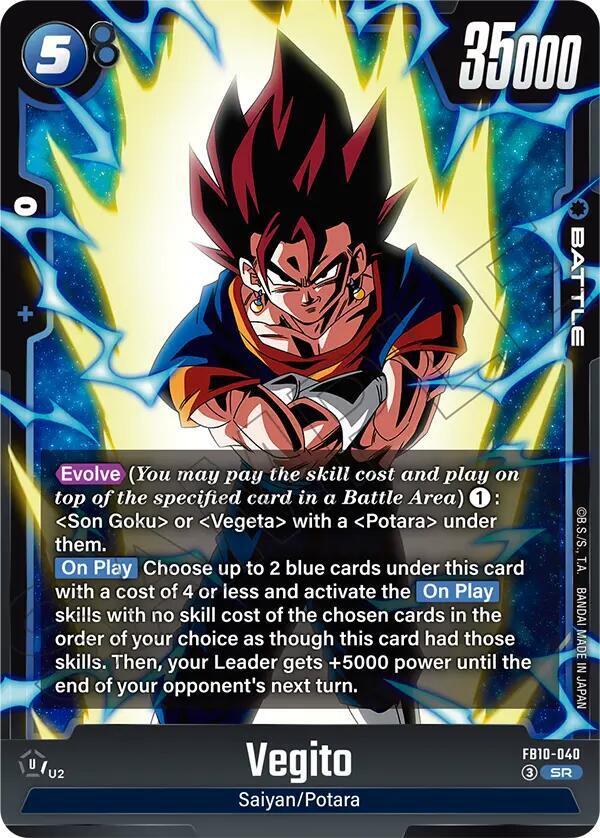 Vegito FB10-040 Cross Force Fusion World card