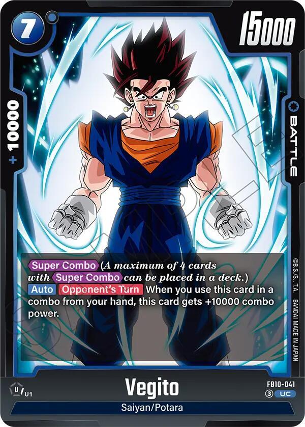 Vegito FB10-041 Cross Force Fusion World card