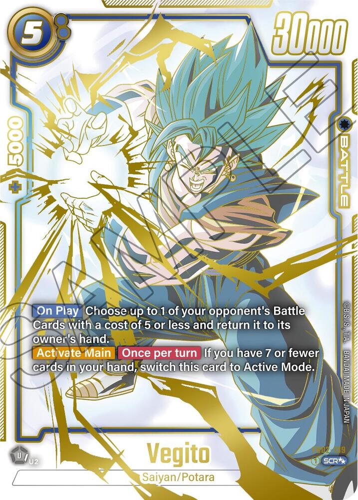 Vegito Super Alternate Art FB02-139 Blazing Aura Fusion World card