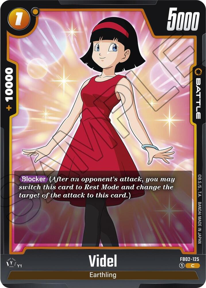 Videl FB02-125 Blazing Aura Fusion World card