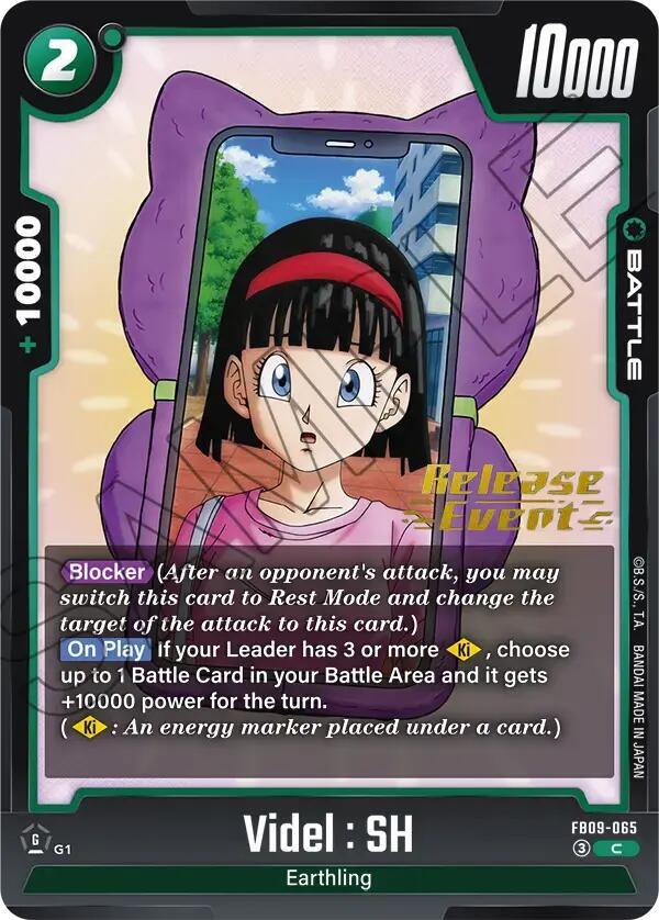 Videl SH FB09-065 Dual Evolution Release Event Cards Fusion World card