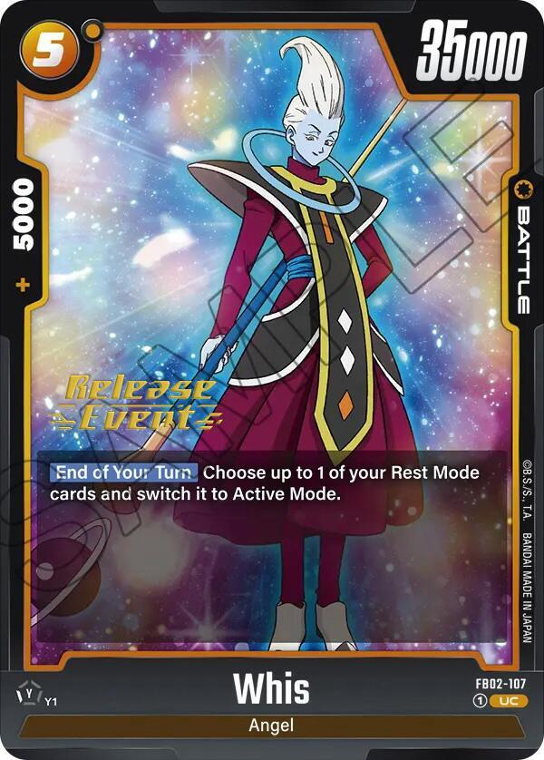 Whis FB02-107 Blazing Aura Release Event Cards Fusion World card