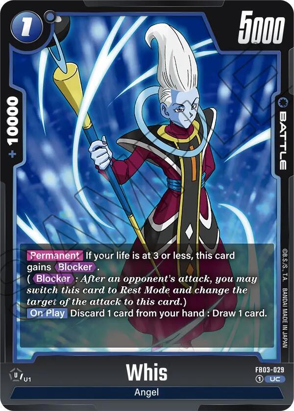 Whis FB03-029 Raging Roar Fusion World card
