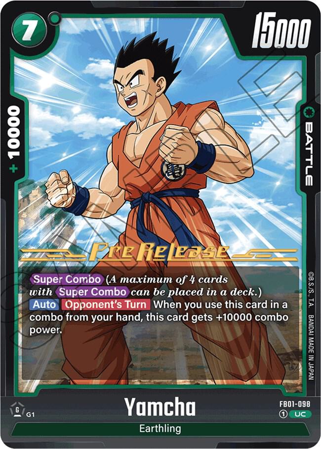 Yamcha FB01-098 Awakened Pulse Pre-Release Cards Fusion World card