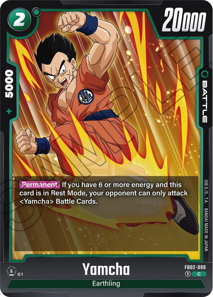Yamcha FB02-099 Blazing Aura Fusion World card