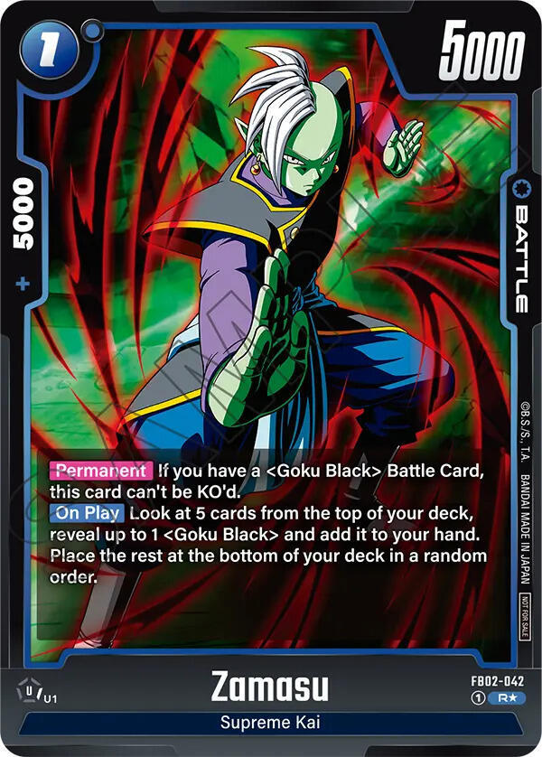 Zamasu Championship Pack 01 FB02-042 Tournament and Championship Promos Fusion World card