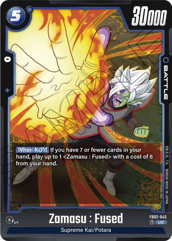Zamasu Fused FB02-045 Blazing Aura Fusion World card