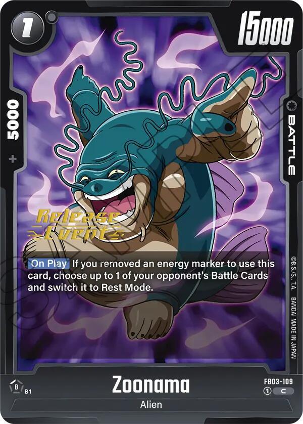 Zoonama FB03-109 Raging Roar Release Event Cards Fusion World card