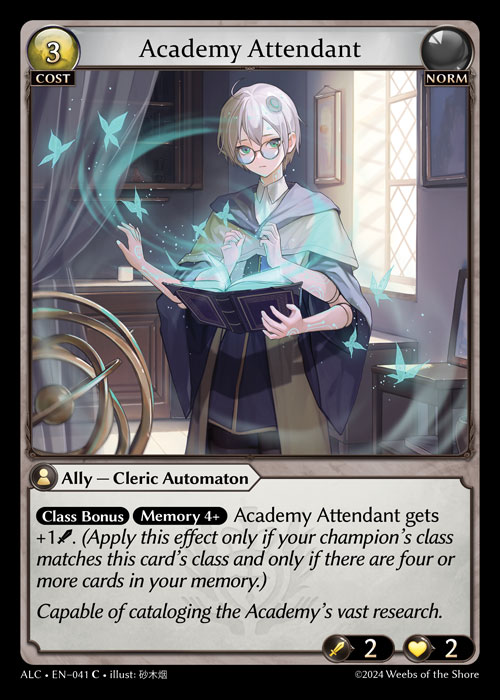 Academy Attendant ALC-EN-041-Foil-Common (C) - Alchemical Revolution - Grand Archive Card