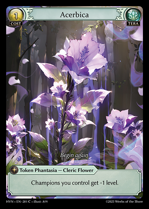 Acerbica HVN-EN-201-Foil-Common (C) - Abyssal Heaven - Grand Archive Card