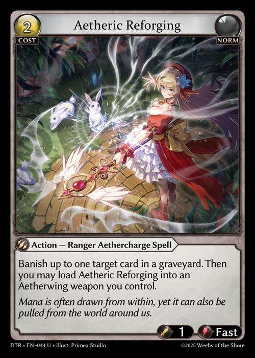 Aetheric Reforging DTR-EN-044-Normal-Uncommon (U) - Distorted Reflections - Grand Archive Card