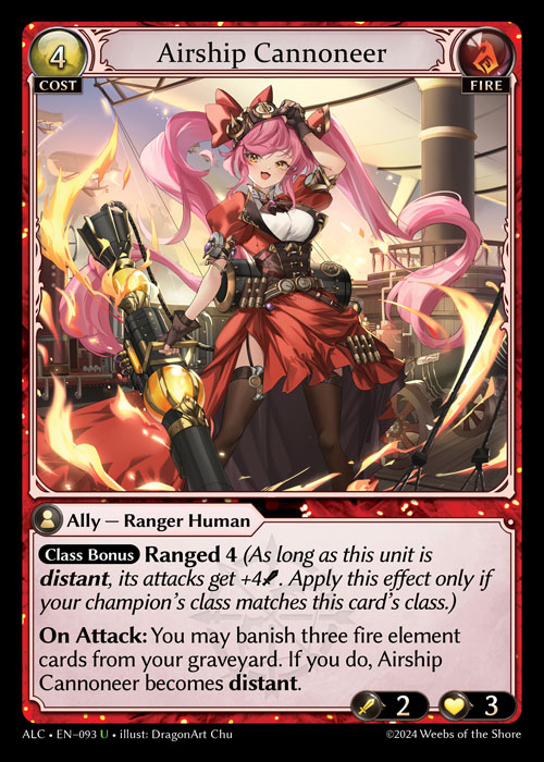 Airship Cannoneer ALC-EN-093-Normal-Uncommon (U) - Alchemical Revolution - Grand Archive Card