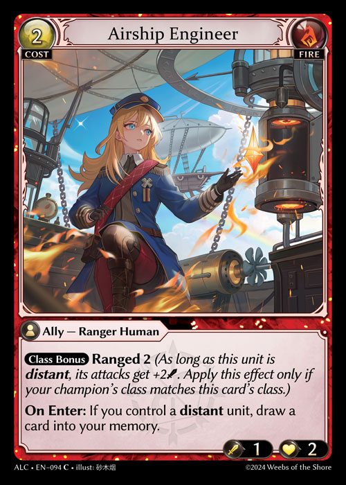 Airship Engineer ALC-EN-094-Normal-Common (C) - Alchemical Revolution - Grand Archive Card