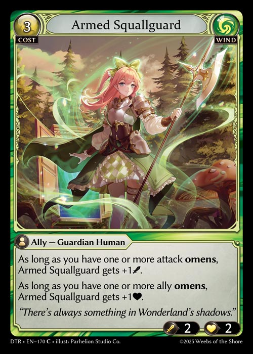 Armed Squallguard DTR-EN-170-Foil-Common (C) - Distorted Reflections - Grand Archive Card