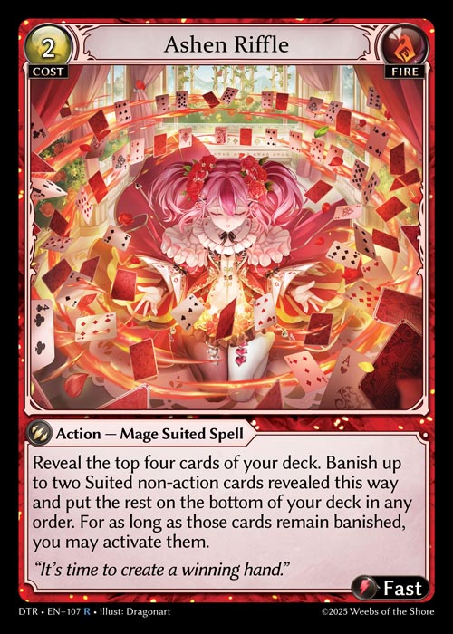 Ashen Riffle DTR-EN-107-Normal-Rare (R) - Distorted Reflections - Grand Archive Card