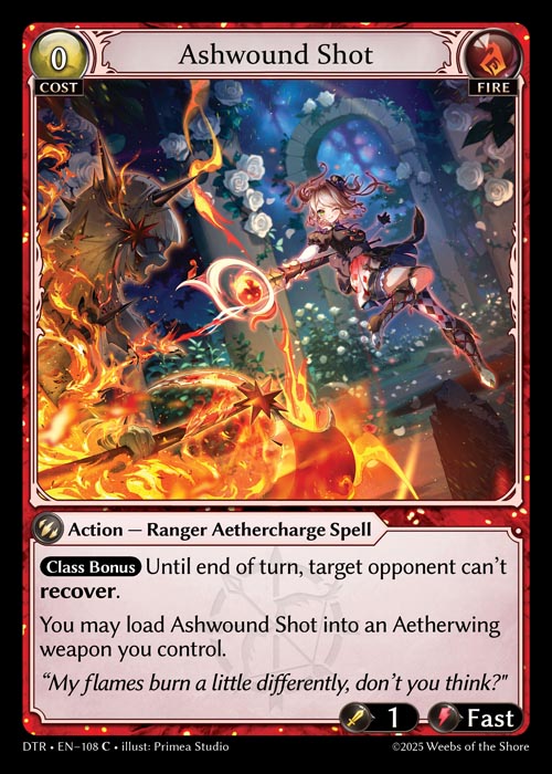 Ashwound Shot DTR-EN-108-Normal-Common (C) - Distorted Reflections - Grand Archive Card
