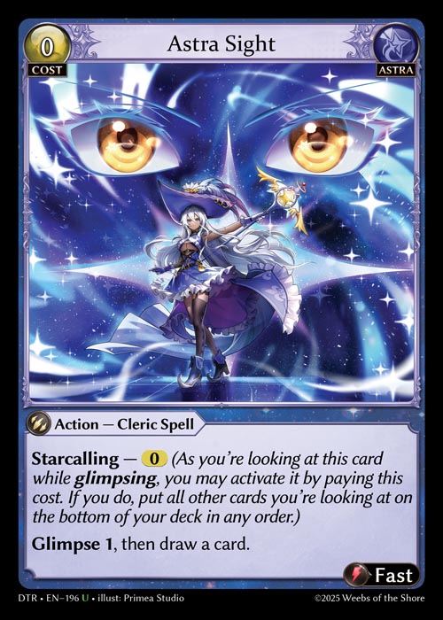 Astra Sight DTR-EN-196-Normal-Uncommon (U) - Distorted Reflections - Grand Archive Card