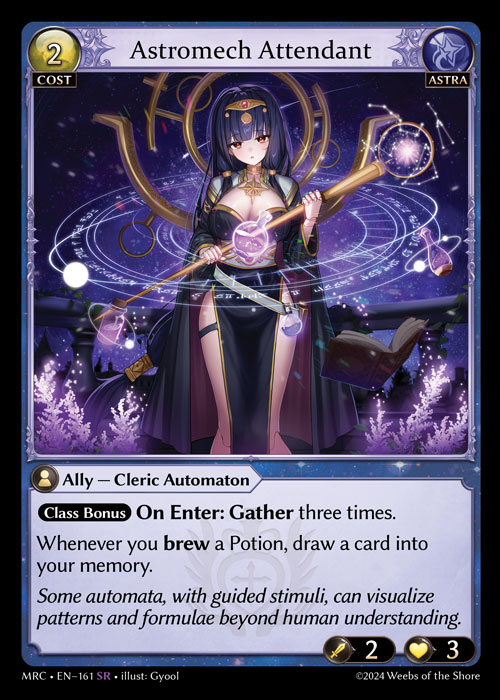 Astromech Attendant MRC-EN-161-Foil-Super Rare (SR) - Mercurial Heart - Grand Archive Card
