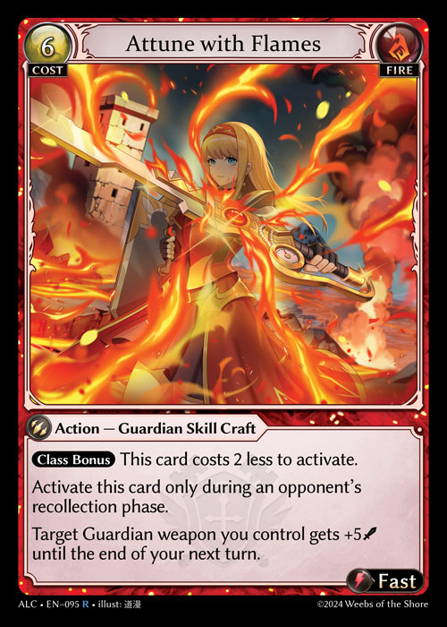 Attune with Flames ALC-EN-095-Normal-Rare (R) - Alchemical Revolution - Grand Archive Card