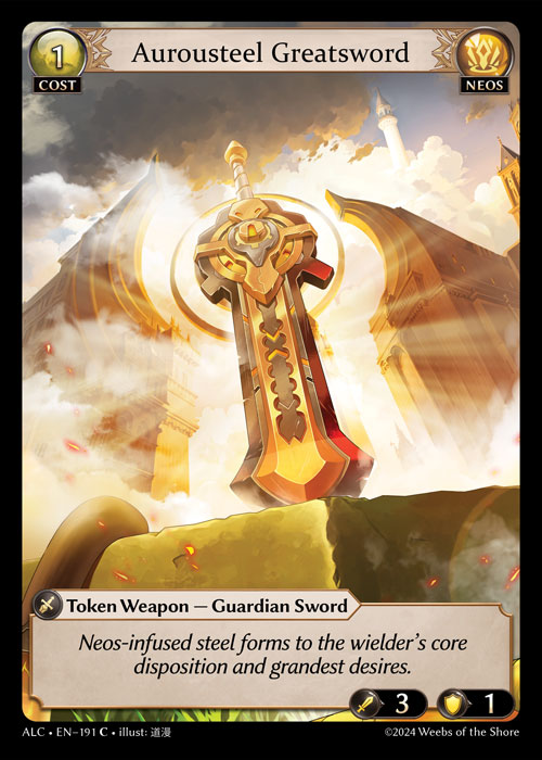 Aurousteel Greatsword ALC-EN-191-Normal-Common (C) - Alchemical Revolution - Grand Archive Card