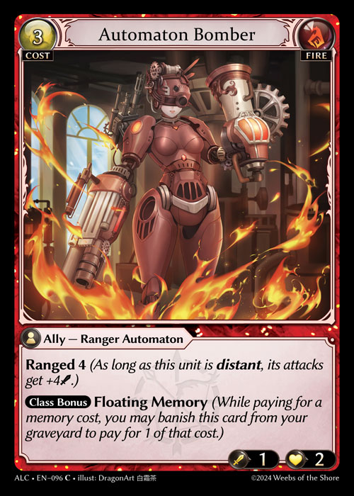 Automaton Bomber ALC-EN-096-Normal-Common (C) - Alchemical Revolution - Grand Archive Card