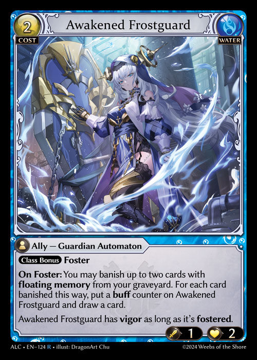Awakened Frostguard ALC-EN-124-Normal-Rare (R) - Alchemical Revolution - Grand Archive Card