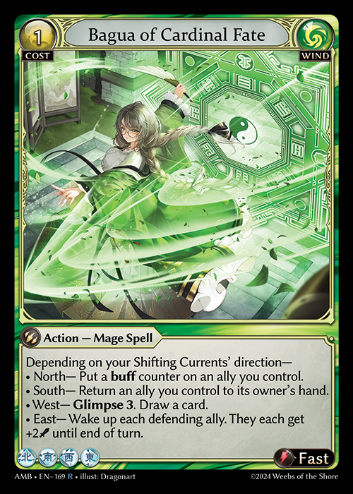Bagua of Cardinal Fate AMB-EN-169-Foil-Rare (R) - Mortal Ambition - Grand Archive Card