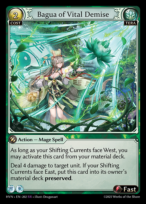 Bagua of Vital Demise HVN-EN-202-Foil-Super Rare (SR) - Abyssal Heaven - Grand Archive Card