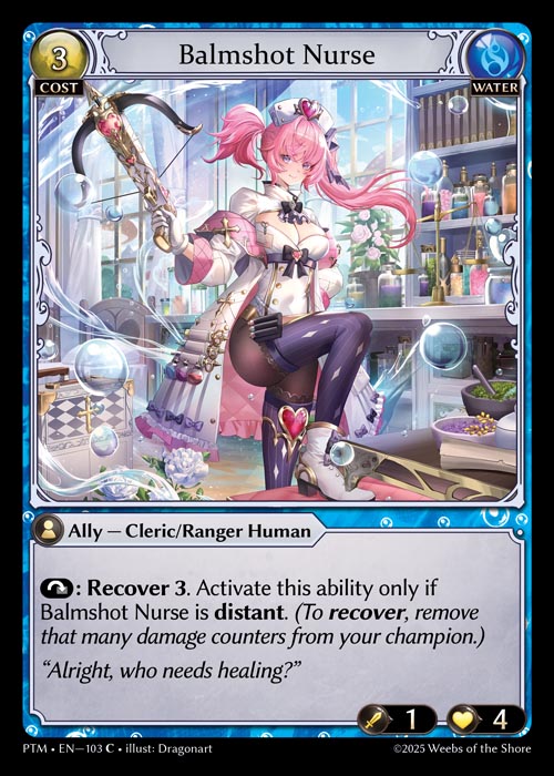 Balmshot Nurse PTM-EN-103-Foil-Common (C) - Phantom Monarchs - Grand Archive Card
