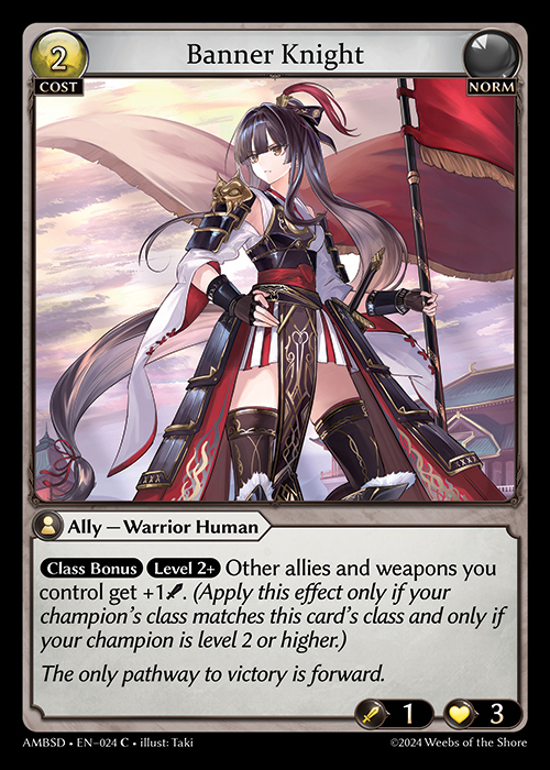 Banner Knight AMBSD-EN-024-Normal-Common (C) - Mortal Ambition Starter Decks - Grand Archive Card
