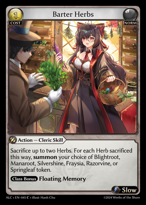 Barter Herbs ALC-EN-045-Foil-Common (C) - Alchemical Revolution - Grand Archive Card
