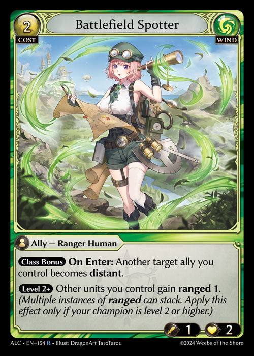 Battlefield Spotter ALC-EN-154-Normal-Rare (R) - Alchemical Revolution - Grand Archive Card