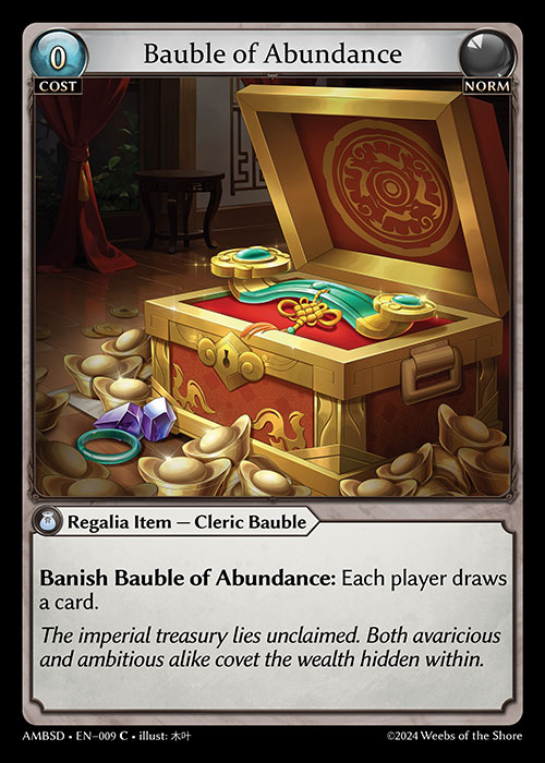 Bauble of Abundance AMBSD-EN-009-Normal-Common (C) - Mortal Ambition Starter Decks - Grand Archive Card