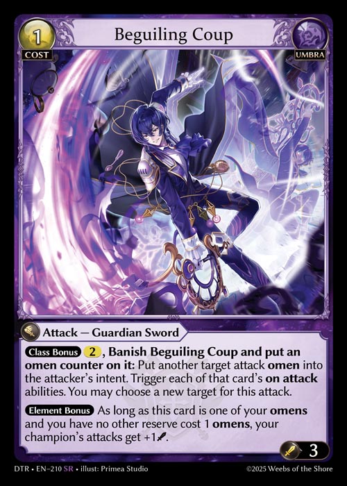 Beguiling Coup DTR-EN-210-Normal-Super Rare (SR) - Distorted Reflections - Grand Archive Card