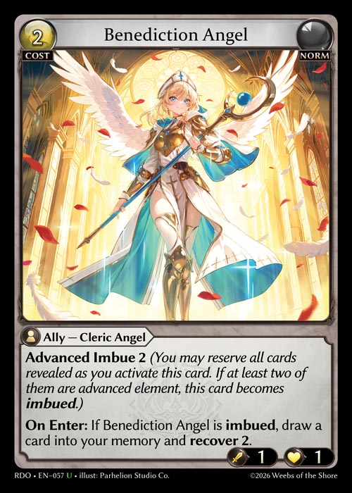 Benediction Angel RDO-EN-057-Foil-Uncommon (U) - Radiant Origins - Grand Archive Card
