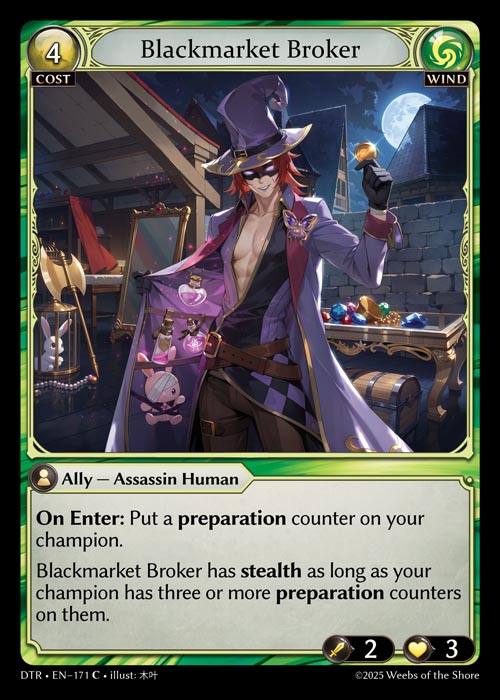 Blackmarket Broker DTR-EN-171-Normal-Common (C) - Distorted Reflections - Grand Archive Card