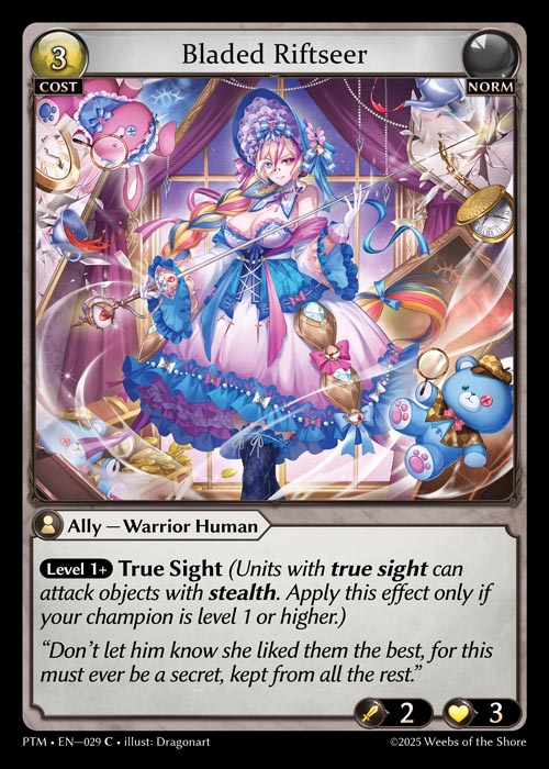 Bladed Riftseer PTM-EN-029-Foil-Common (C) - Phantom Monarchs - Grand Archive Card