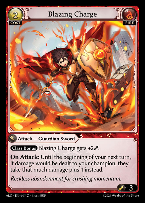 Blazing Charge ALC-EN-097-Normal-Common (C) - Alchemical Revolution - Grand Archive Card