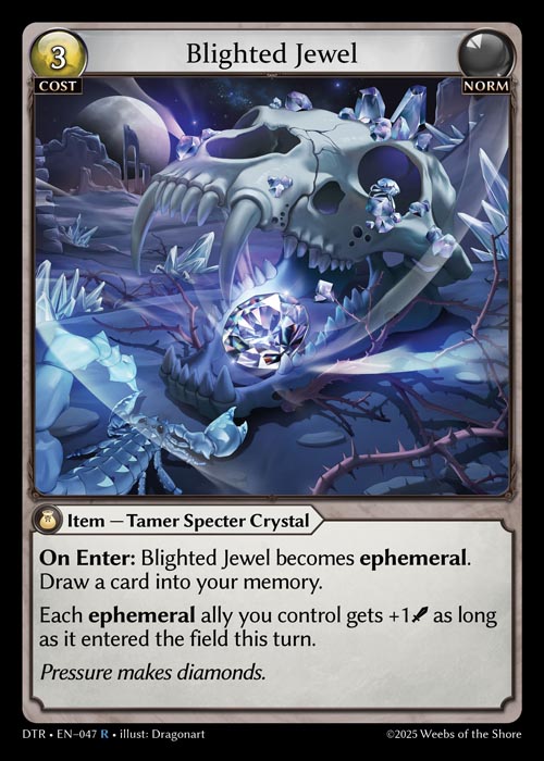 Blighted Jewel DTR-EN-047-Normal-Rare (R) - Distorted Reflections - Grand Archive Card