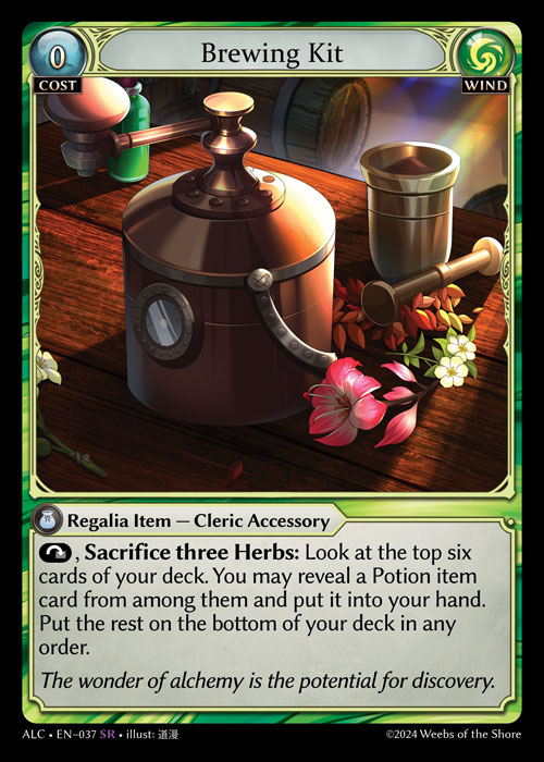 Brewing Kit ALC-EN-037-Normal-Super Rare (SR) - Alchemical Revolution - Grand Archive Card