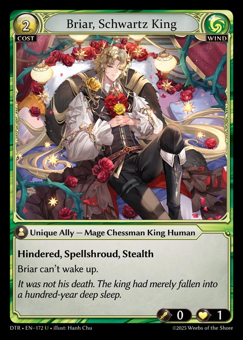Briar, Schwartz King DTR-EN-172-Normal-Uncommon (U) - Distorted Reflections - Grand Archive Card