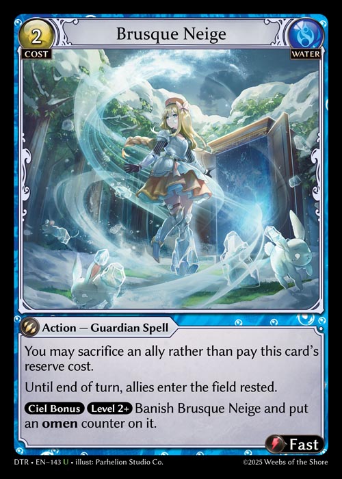 Brusque Neige DTR-EN-143-Normal-Uncommon (U) - Distorted Reflections - Grand Archive Card
