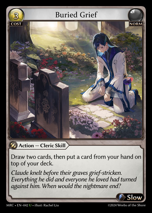Buried Grief MRC-EN-042-Foil-Uncommon (U) - Mercurial Heart - Grand Archive Card