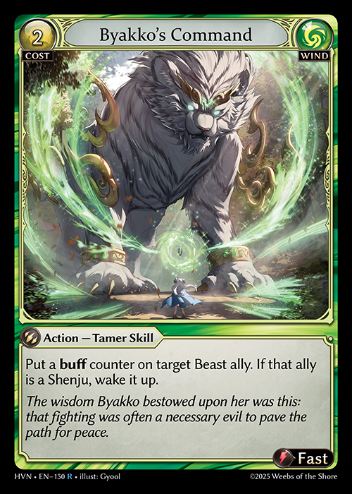 Byakko's Command HVN-EN-150-Foil-Rare (R) - Abyssal Heaven - Grand Archive Card