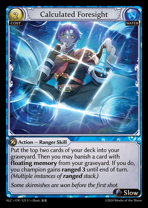 Calculated Foresight ALC-EN-125-Normal-Uncommon (U) - Alchemical Revolution - Grand Archive Card