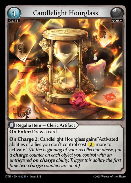 Candlelight Hourglass DTR-EN-012-Normal-Rare (R) - Distorted Reflections - Grand Archive Card