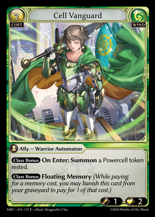 Cell Vanguard MRC-EN-137-Foil-Common (C) - Mercurial Heart - Grand Archive Card