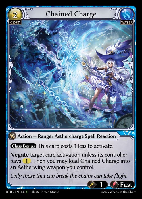 Chained Charge DTR-EN-145-Normal-Uncommon (U) - Distorted Reflections - Grand Archive Card